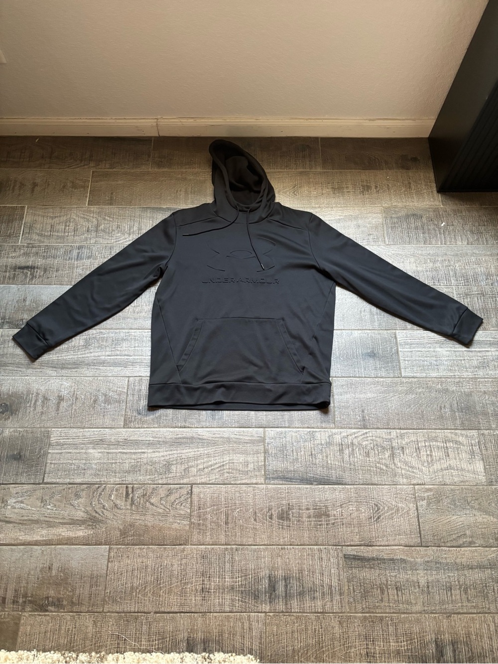 Under Armour Black Pullover Hoodie with Subtle Logo